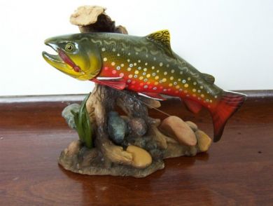 'Hooked Trout' reproduction sculpture