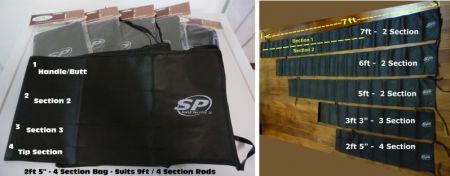 Packs - Bags - Rod Tubes - SP Rod Bags - 5 sizes - 3 bags