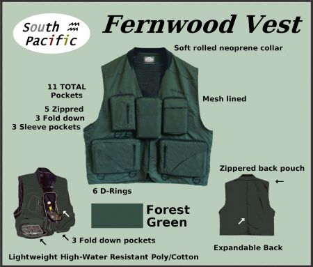 South Pacific Fernwood Vest