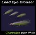 FLY - 4 Clouser Lead Eye - Chartreuse