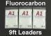 A1 FLUOROCARBON Fly Leaders 3Pack 6lb, 9lb, 12lb or 15lb