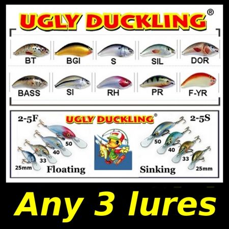 Any 3 - Ugly Duckling Lures 2-5 Series