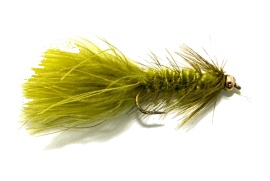 Woolly Bugger Olive BEAD HEAD - 1 dozen