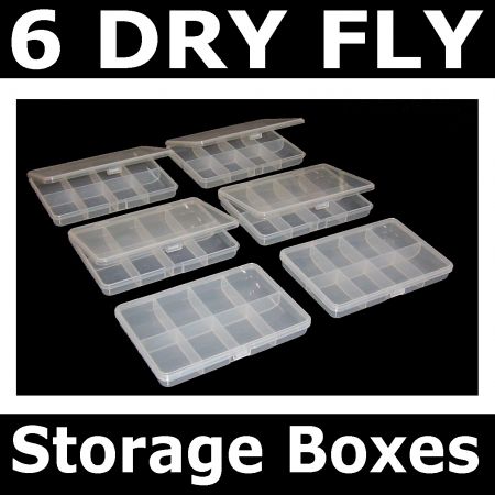 6 DRY FLY STORAGE BOXES